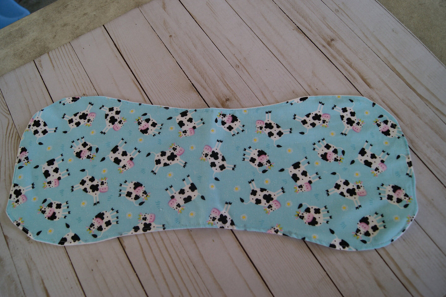 Cow Bib and Burp Cloth