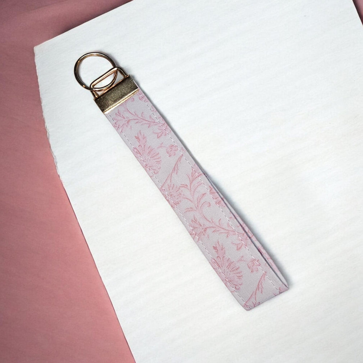 Pink floral Quilted zipper wallet with wristlet