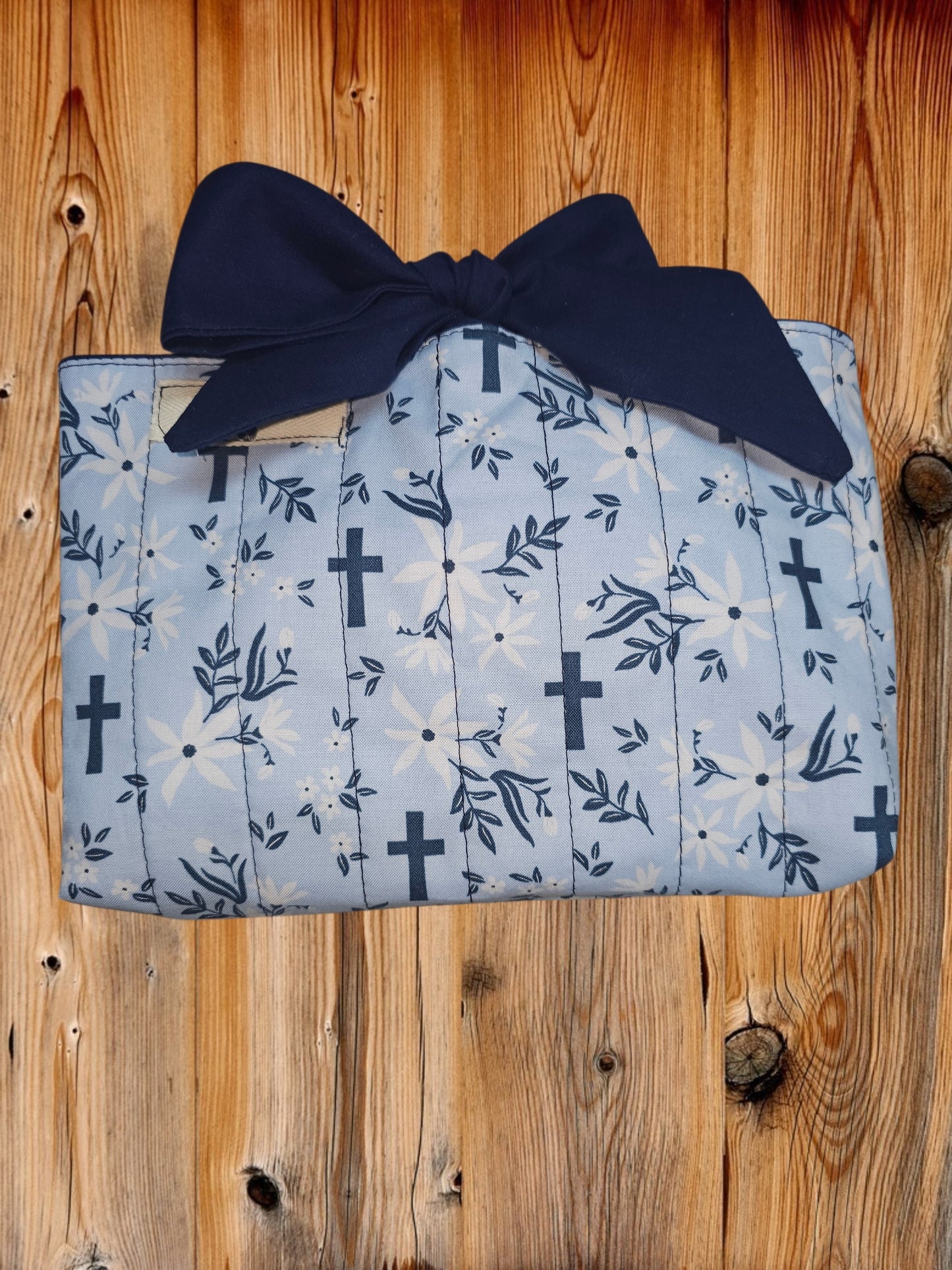 Blue Cross and Flower Sleeve