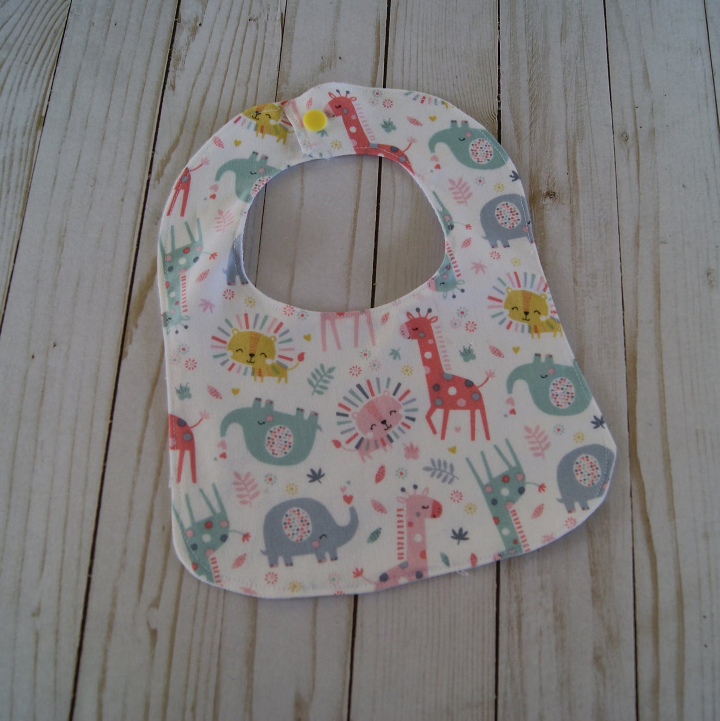 Baby Zoo Animals Bib and Burp Cloth