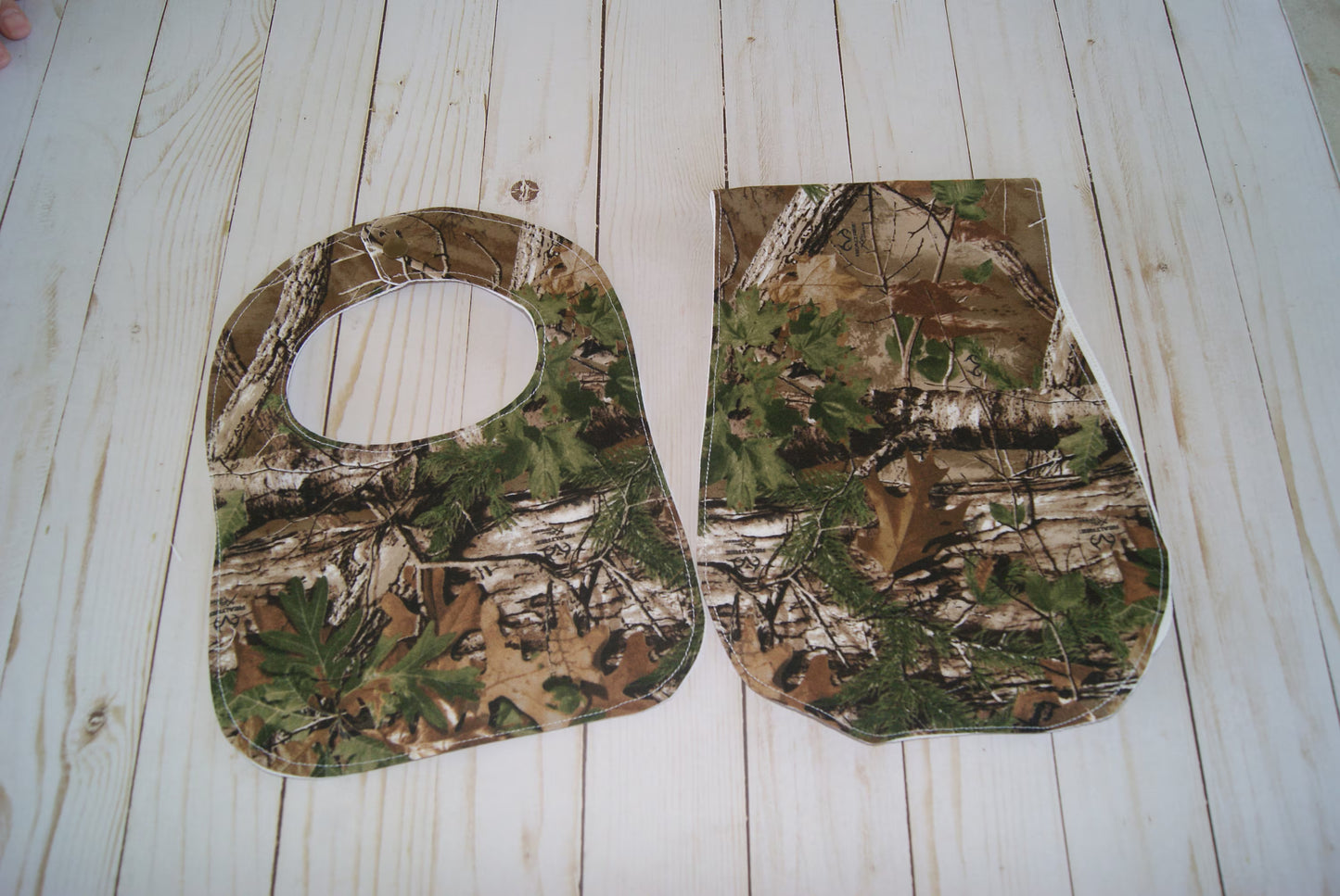 Camouflage Bib and Burp Cloth Set