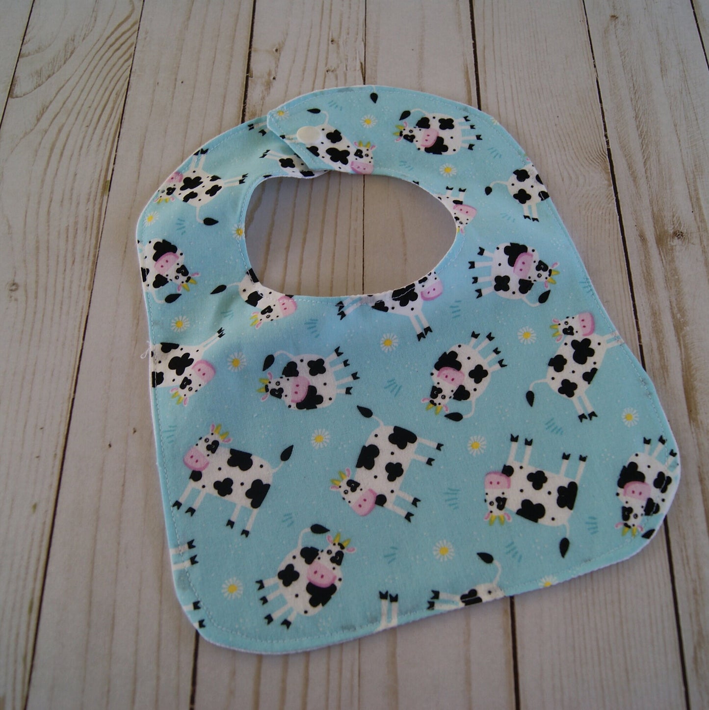 Cow Bib and Burp Cloth