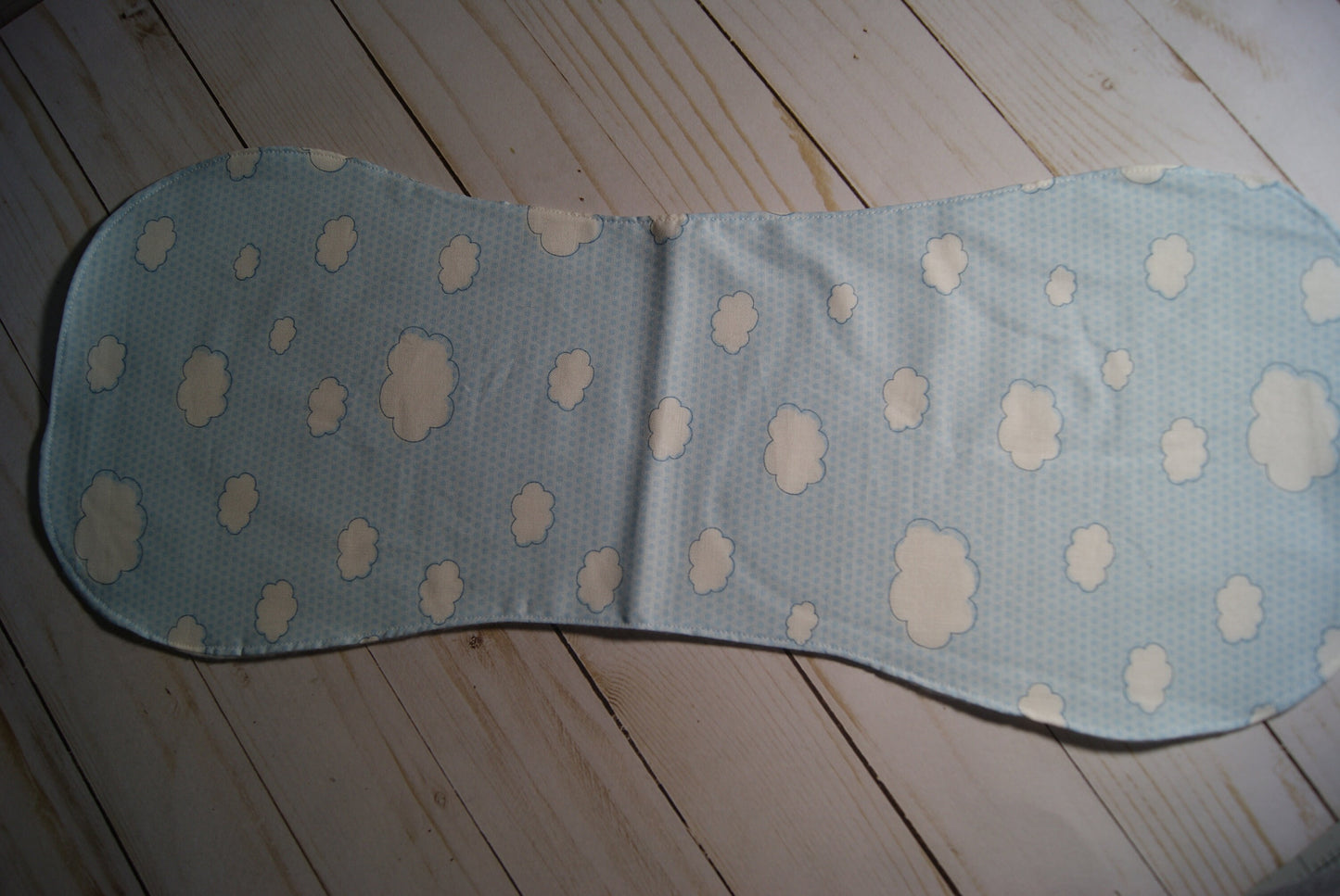 Blue Sky Bib and Burp Cloth