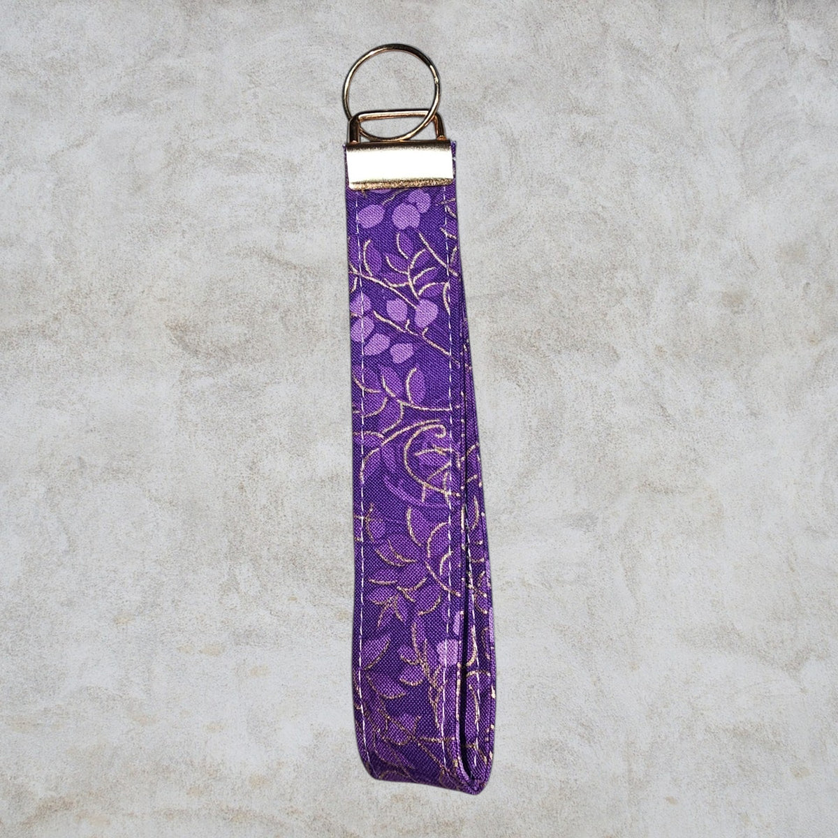 Purple metallic Wristlet zipper wallet