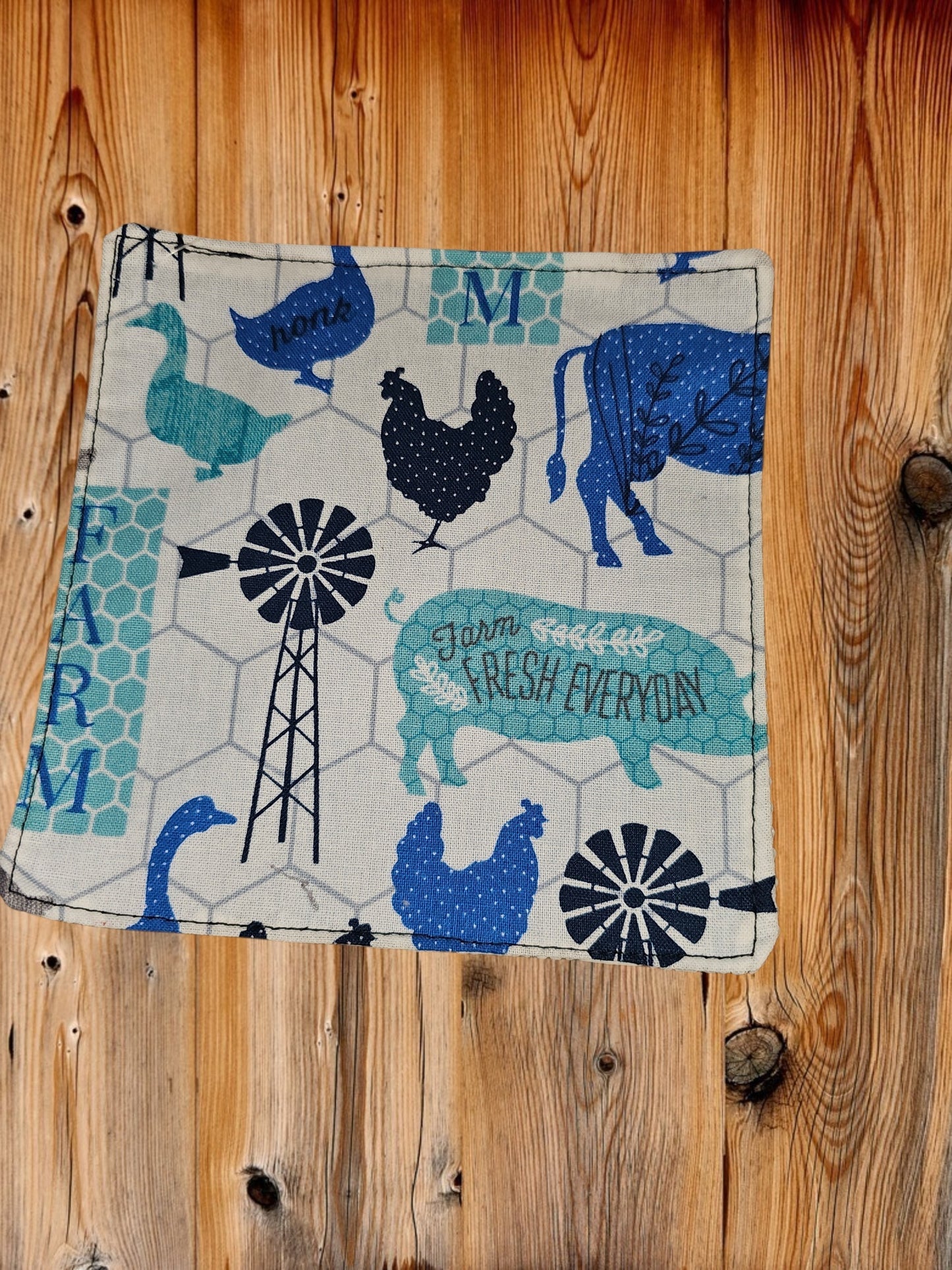 Blue farm jar opener