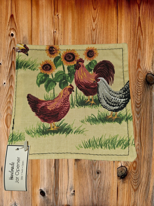 Rooster and Chicken Jar Opener