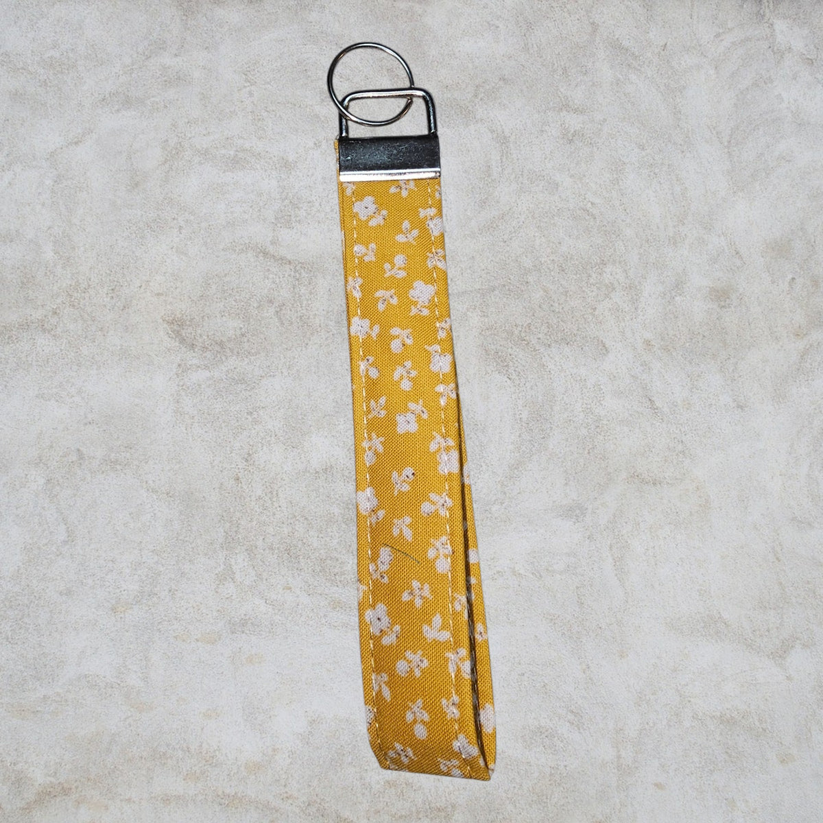 Yellow flower quilted wristlet wallet