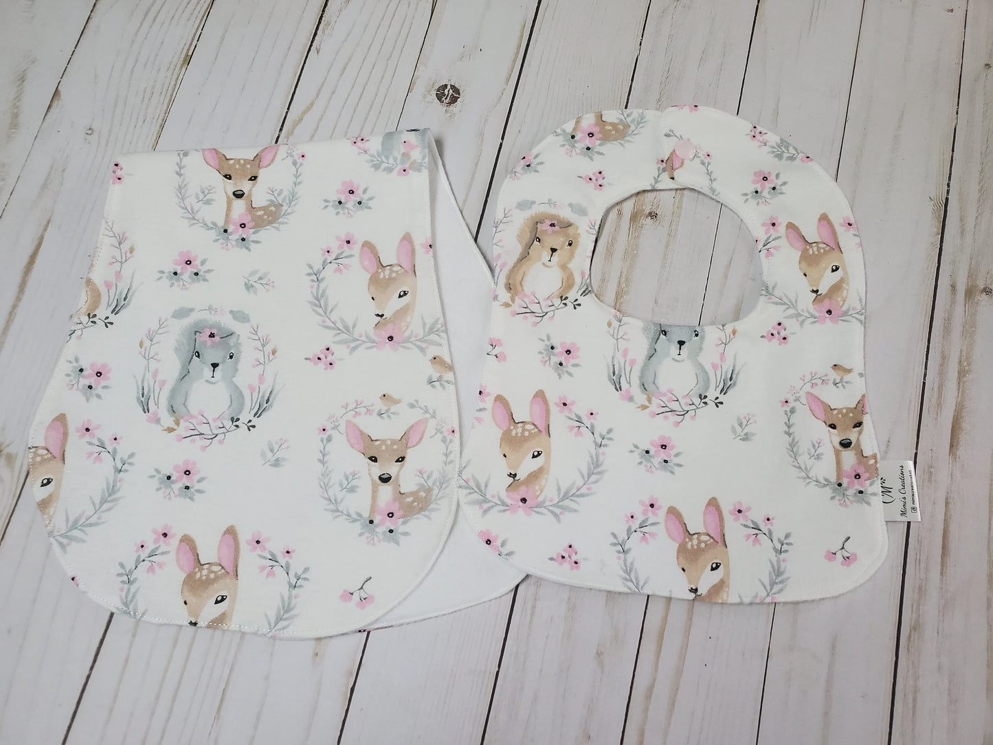 Woodland Bib and Burp Cloth