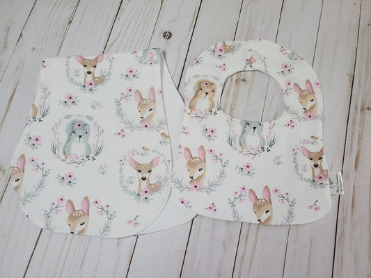 Woodland Bib and Burp Cloth